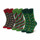 Rainbow Socks Set 3 parov unisex visokih nogavic Xmas Socks Box Stripes Pak 3 Zelena