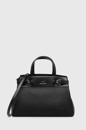 Torbica Armani Exchange črna barva - črna. Velika torbica iz kolekcije Armani Exchange. Model brez zapenjanja