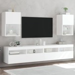 Vidaxl TV omarica z LED lučkami 2 kosa bela 40,5x30x60 cm