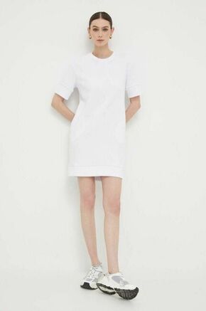 Obleka Armani Exchange bela barva - bela. Obleka iz kolekcije Armani Exchange. Raven model