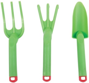 Bigjigs Toys Záhradný set náradie plastový zelený 3ks