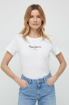 Bombažna kratka majica Pepe Jeans Wendy bela barva - bela. Kratka majica iz kolekcije Pepe Jeans. Model izdelan iz tanke