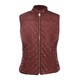 Burgundy High Neck Cotton Quilted Vest Coat 23742