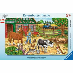 Ravensburger sestavljanka Hranjenje živali na kmetiji