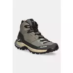 Čevlji Salewa Puez Leather Mid PTX ženski, zelena barva, 00.0000061460 - zelena. Čevlji iz kolekcije Salewa. Model z membrano, ki zagotavlja zračnost in vodoodpornost.