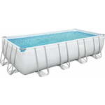 Bestway Komplet bazena z okvirjem Power Steel™ 549 x 274 x 122 cm vključno s peščenim filtrom svetlo siva - 1 Set