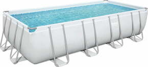 Bestway Komplet bazena z okvirjem Power Steel™ 549 x 274 x 122 cm vključno s peščenim filtrom svetlo siva - 1 Set