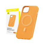 BASEUS Magnetno ohišje za iPhone 15 Fauxther Series (oranžno)