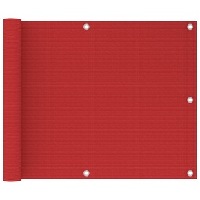 VidaXL Balkonsko platno rdeče 75x300 cm HDPE