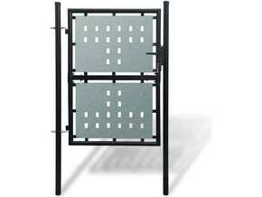 VIDAXL Enojna ograjna vrata 100x175 cm črna
