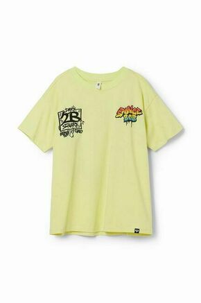 Otroška bombažna kratka majica Desigual rumena barva - rumena. Otroške kratka majica iz kolekcije Desigual