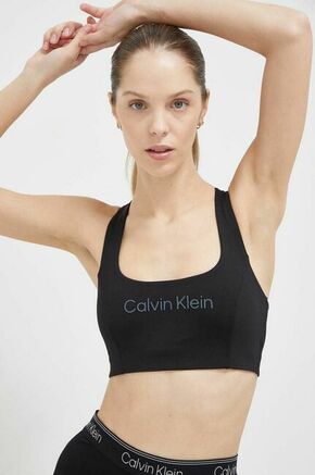 Športni modrček Calvin Klein Performance Essentials črna barva - črna. Športni nedrček iz kolekcije Calvin Klein Performance. Model s srednjo oporo