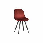 Rdeči žametni jedilni stoli v kompletu 2 ks Capri – LABEL51