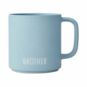 Modra porcelanska skodelica Design Letters Siblings Brother