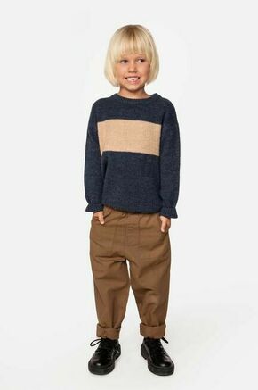 Otroške bombažne hlače Coccodrillo rjava barva - rjava. Otroški hlače iz kolekcije Coccodrillo. Model izdelan iz enobarvne tkanine. Model iz izjemno udobne bombažne tkanine.