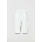Otroške bombažne hlače OVS bela barva - bela. Otroški hlače iz kolekcije OVS. Model izdelan iz enobarvne tkanine.