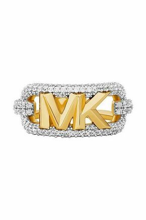 Prstan Michael Kors - pisana. Prstan iz kolekcije Michael Kors. Efektivni model s kristalnim ornamentom izdelan iz kovine.