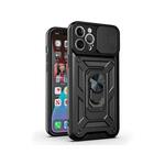 Onasi Silikonski ovitek Armor Ring z zaščito kamere za Honor 400 Lite - črn