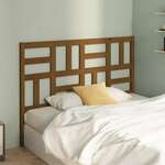 shumee Vzglavje postelje, medeno rjava 126x4x104 cm, masivni borov les