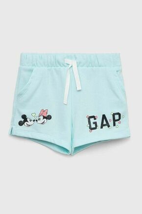 Otroške kratke hlače GAP x Disney - modra. Otroške kratke hlače iz kolekcije GAP. Model izdelan iz tanke