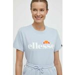Bombažna kratka majica Ellesse Albany T-Shirt ženska, SGV03237 - modra. Lahkotna kratka majica iz kolekcije Ellesse, izdelana iz pletenine, prijetne na otip. Model iz izjemno udobne bombažne tkanine.
