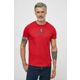 Bombažna kratka majica Tommy Hilfiger moški, rdeča barva - rdeča. Kratka majica iz kolekcije Tommy Hilfiger, izdelana iz tanke, elastične pletenine. Model iz izjemno udobne bombažne tkanine.