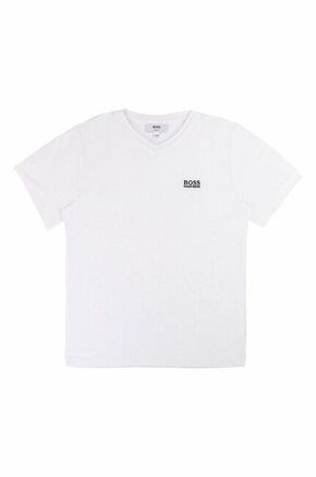 BOSS otroški t-shirt 164-176 cm - bela. Otroški t-shirt iz kolekcije BOSS. Model izdelan iz tanke
