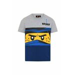 Otroška bombažna kratka majica Lego mornarsko modra barva - mornarsko modra. Kratka majica iz kolekcije Lego. Model izdelan iz tanke, rahlo elastične pletenine.