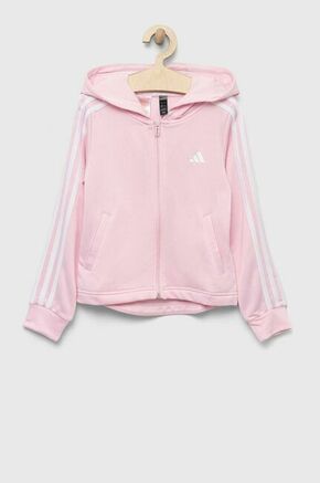 Otroški pulover adidas roza barva