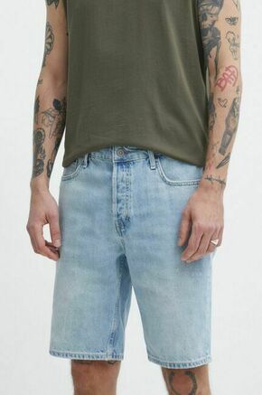 Jeans kratke hlače Superdry moški - modra. Kratke hlače iz kolekcije Superdry. Model izdelan iz jeansa. Model iz izjemno udobne bombažne tkanine.