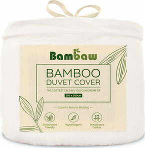 Bambaw Prevleka za odejo iz bambusa 200x200 cm - White