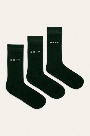 Dkny - Nogavice (3-pack) S5.6200 - črna. Visoke nogavice iz kolekcije Dkny. Model iz gladkega materiala. Komplet treh parov.