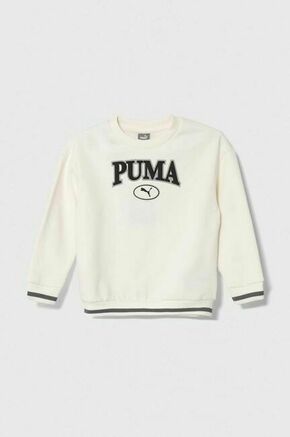 Otroški pulover Puma SQUAD Crew G bela barva - bela. Pulover iz kolekcije Puma