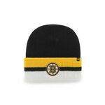 Kapa 47brand NHL Boston Bruins črna barva - črna. Kapa iz kolekcije 47brand. Model izdelan iz vzorčaste pletenine.