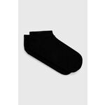 Nogavice Calvin Klein moško, črna barva - črna. Kratke nogavice iz kolekcije Calvin Klein. Model izdelan iz enobarvnega materiala. V kompletu sta dva para.