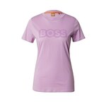 Bombažna kratka majica Boss Orange roza barva - roza. Kratka majica iz kolekcije Boss Orange, izdelana iz tanke, elastične pletenine. Model iz izjemno udobne bombažne tkanine.