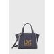 Torbica Love Moschino - vijolična. Majhna torbica iz kolekcije Love Moschino. Model na zapenjanje, izdelan iz tekstilnega materiala.