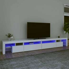 VidaXL TV omarica z LED lučkami bela 290x36