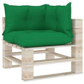 Vidaxl Blazine za kavč iz palet 3 kosi zeleno blago