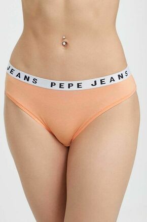 Spodnjice Pepe Jeans oranžna barva - oranžna. Spodnjice iz kolekcije Pepe Jeans. Model izdelan iz elastične pletenine.