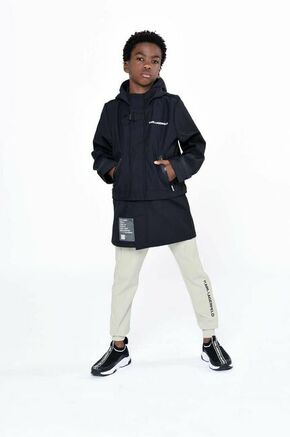 Otroška jakna Karl Lagerfeld črna barva - črna. Otroški Jakna iz kolekcije Karl Lagerfeld. Nepodložen model