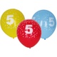 WEBHIDDENBRAND Napihljiv balon 30 cm - komplet 5, s številko 5