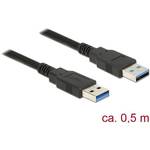 Delock kabel USB 3.0 A-A 0,5m črn 85059