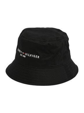 Tommy Hilfiger bombažni klobuk - črna. Klobuk iz zbirke Tommy Hilfiger. Model