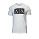 Armani Exchange bombažna majica - bela. Majica iz zbirke Armani Exchange. Model izdelan iz tanke, rahlo elastične tkanine.