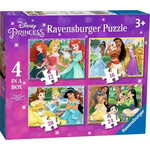 WEBHIDDENBRAND RAVENSBURGER Disneyjeve princese Puzzle 4v1 (12, 16, 20, 24 kosov)