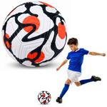 Žoga za nogomet 22cm, velikost 5 - oranžna/bela