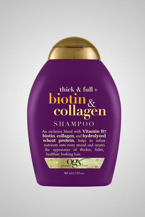 OGX Biotin &amp; Collagen šampon za zgostitev za volumen las 385 ml