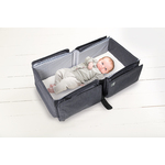 Potovalna in prenosna torba za dojenčke, siva