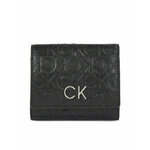 Calvin Klein Ženska denarnica Re-Lock Trifold Xs Emb K60K611321 Črna